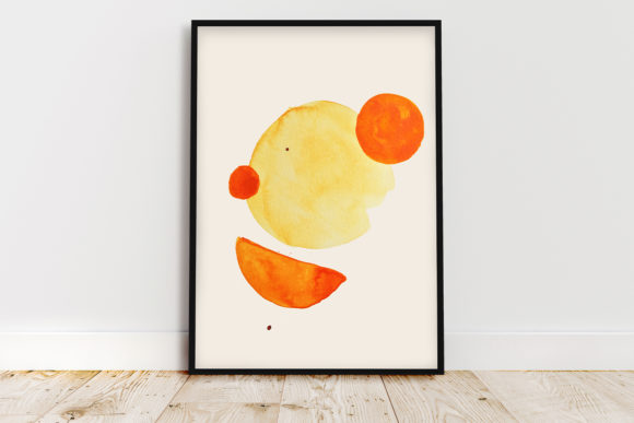 Abstract Wall Art Print, Khmer Orange
