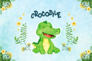 Crocodile Nursery Decor Illustrations Capture Playful Whimsy for Child-Centered Branding