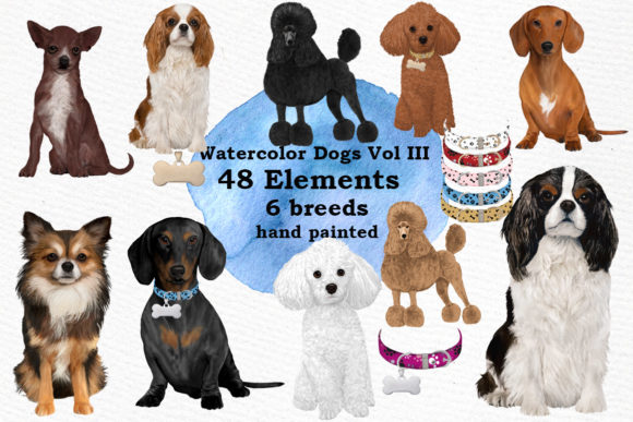 Dog Breeds Clipart for Etsy & Print-on-Demand Sellers