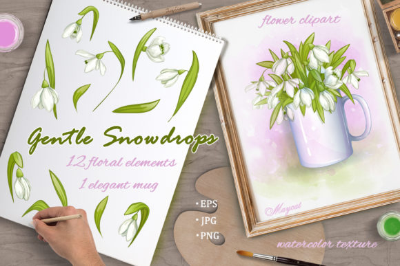 Gentle Snowdrops Illustrations: A Designer’s Review for Local Branding and Packaging