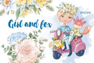 Girl and Fox: A Versatile Illustration for Modern Branding and Creative Design