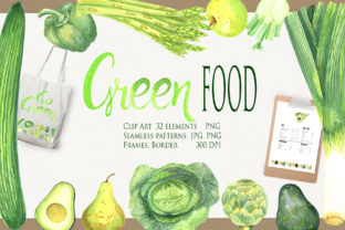 Green Food Clip Art: Fresh Illustrations for Lifestyle and Wellness Blogs