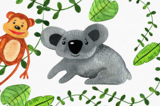 Jungle Baby Animals Clipart Set: Playful Illustrations for Local Business Branding
