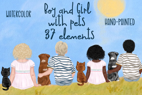 Kids with Pets Cute Kids Clipart: A Seller’s Real-World Illustrations Review