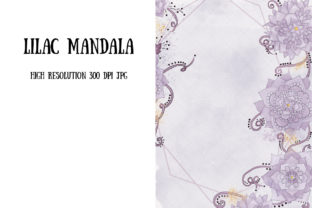Lilac Mandala Flower Frame: Elegant Illustrations for Local Branding