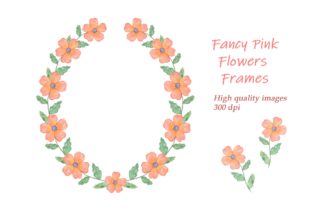 Pink Flowers Frames: A Versatile Illustration Set for Bloggers and Digital Publishers