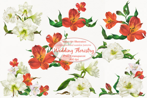 Wedding Floristry Illustrations for Elegant Branding Projects